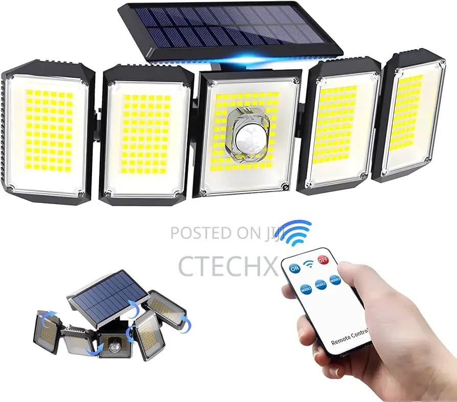 300 Led Solar Light, Sensor Light, 5 Side