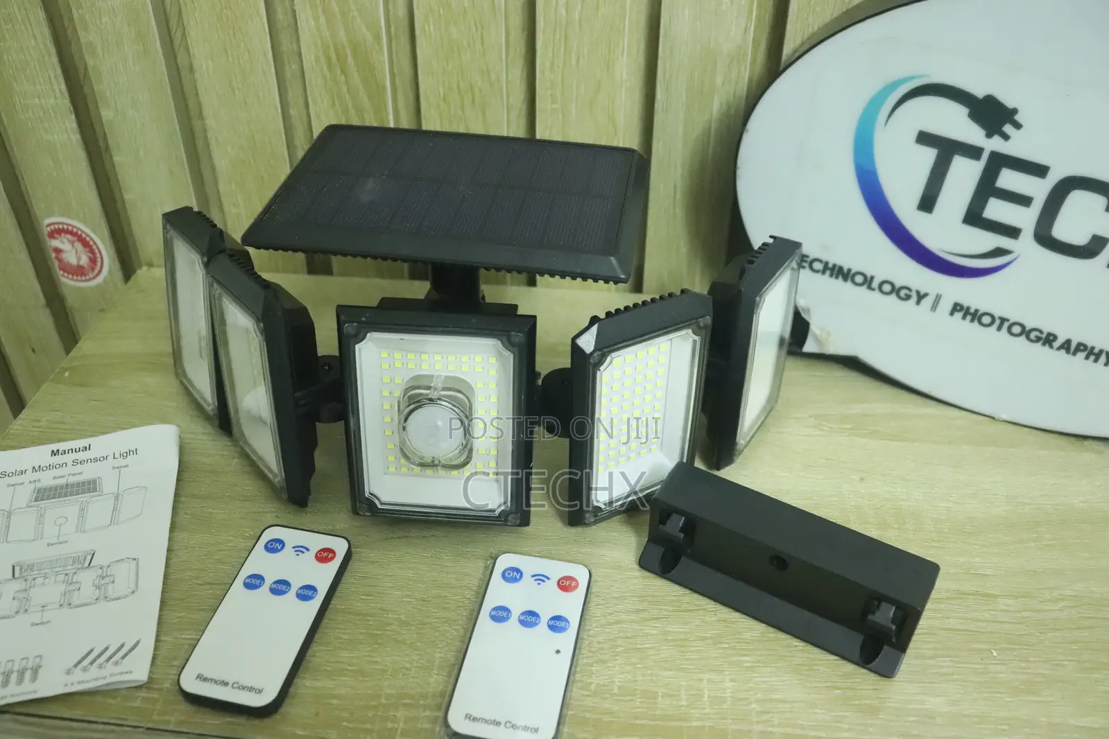 300 Led Solar Light, Sensor Light, 5 Side