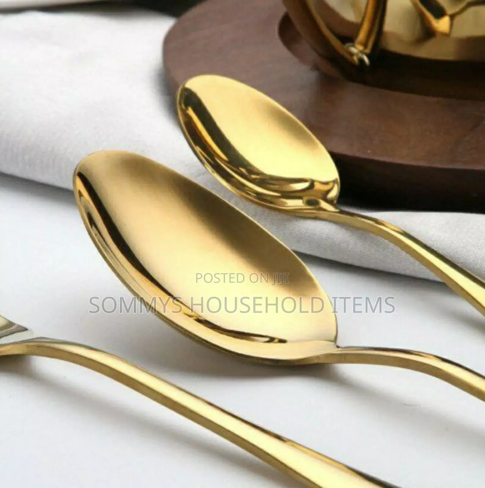 24pcs Cutlery Gold Spoon Set With Case
