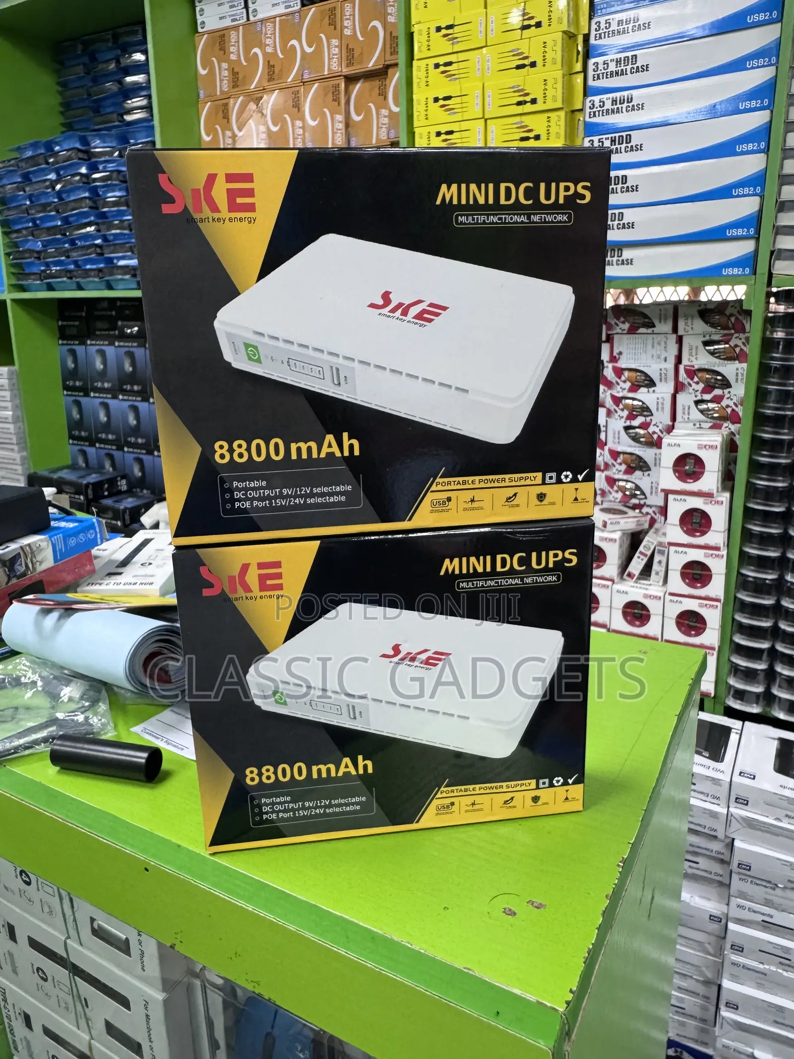 SKE MINI DC UPS 8800mah Power Bank for Router , CCTV