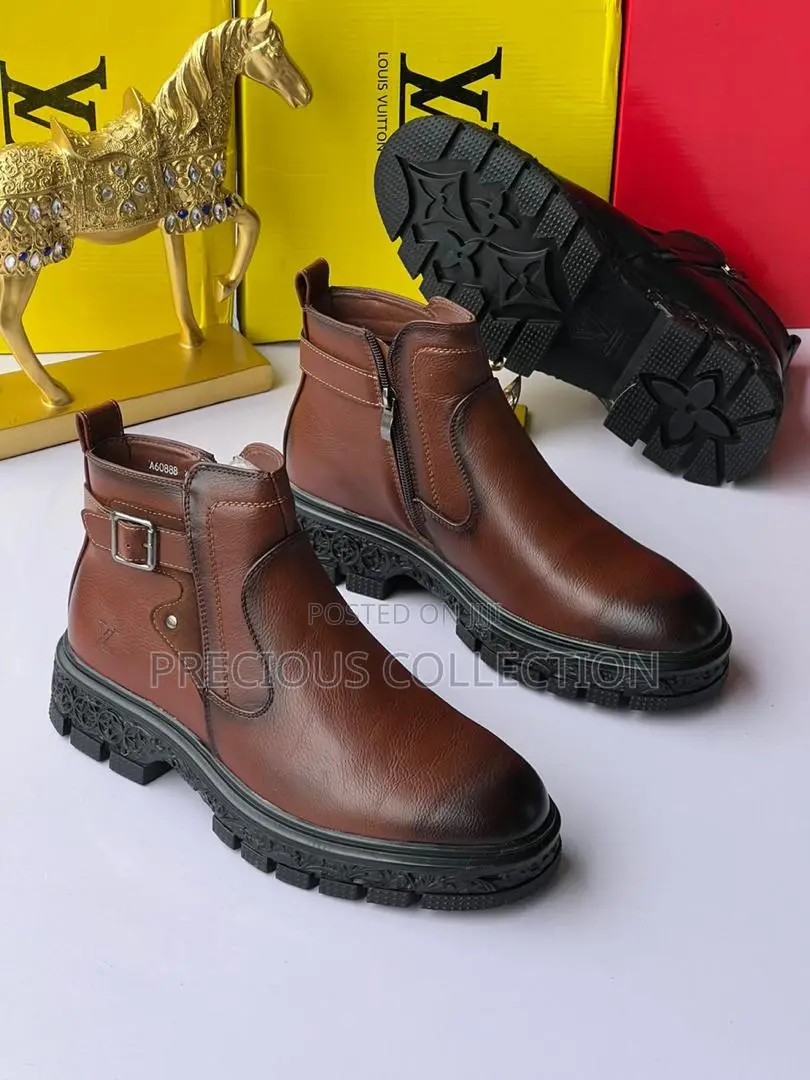 Men's Louis Vuitton Ankle Leather Boots