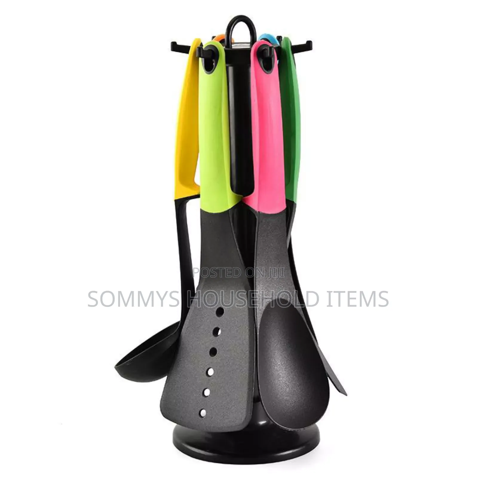 Original 6pcs Non-Stick Cooking Spoons With Stand.