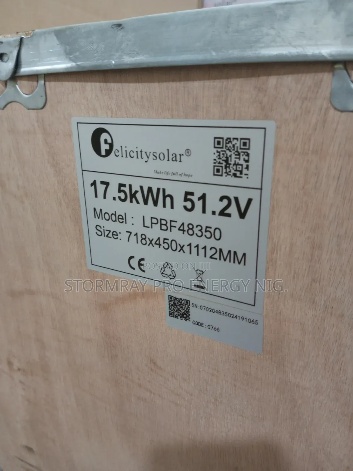 17.5kwh 51.2v Felicity Lithium Batteries Available.