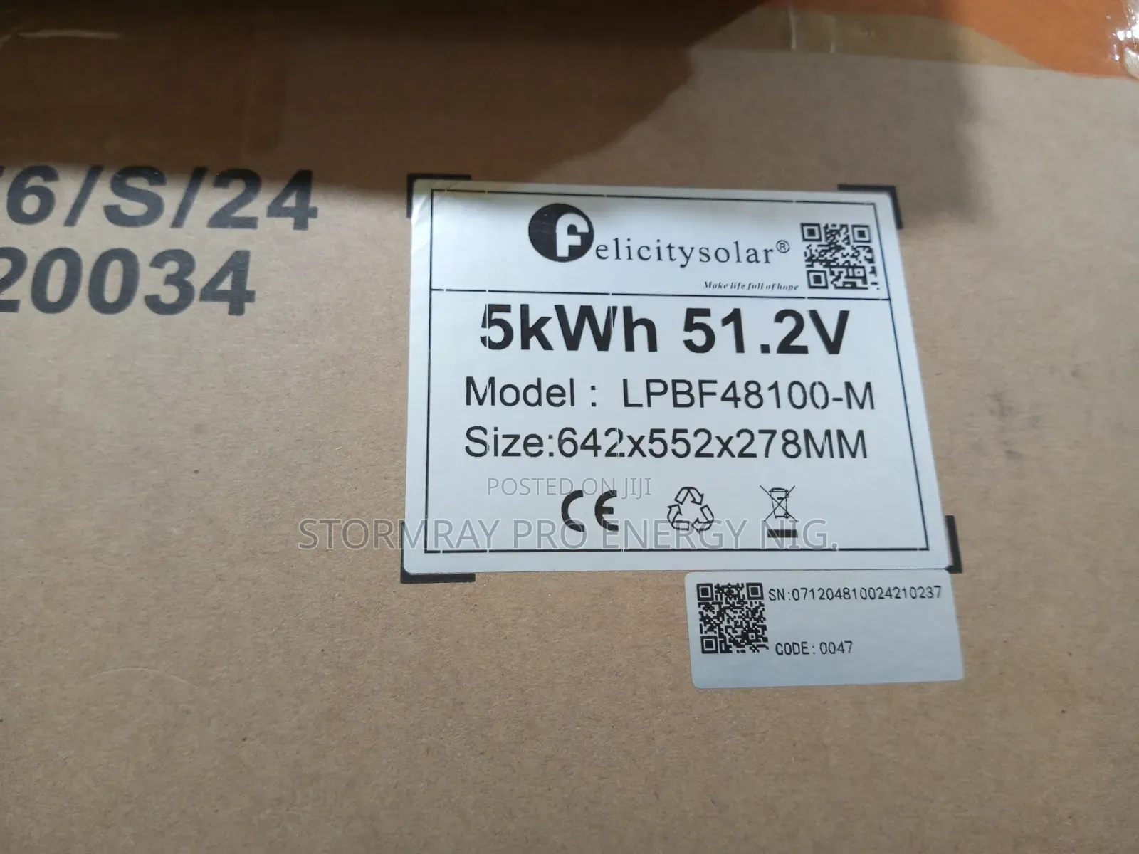 5kwh 51.2v Felicity Lithium Batteries Available.