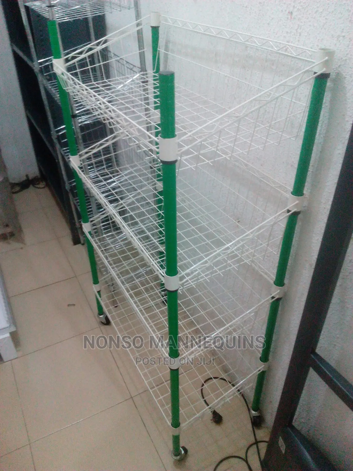 Green And White Basket