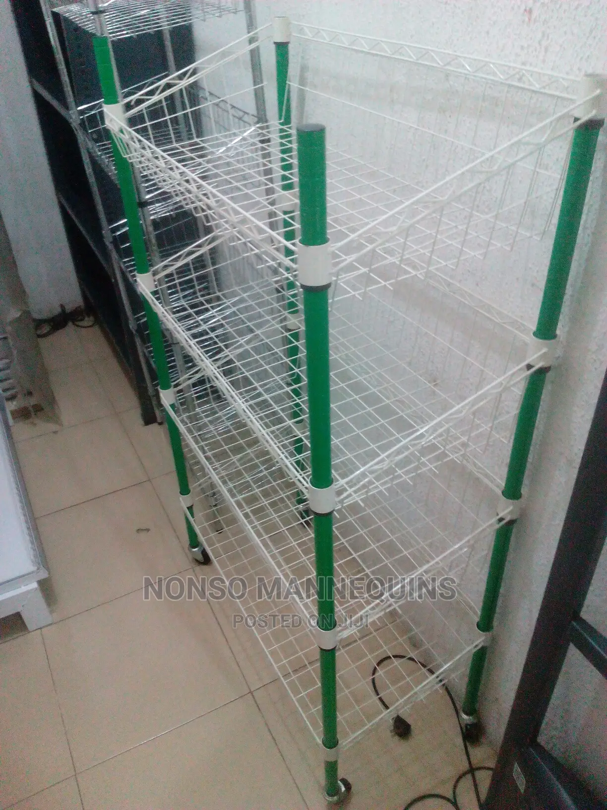 Green And White Basket