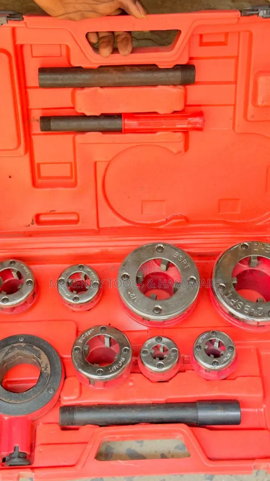 Ratcheting Pipe Threading Dice Set 2"