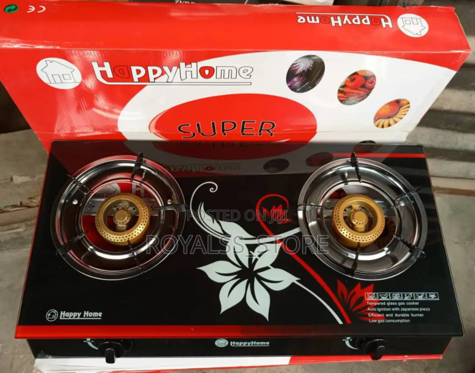 Double Face Glass Gas Burner (Automatic Ignition)