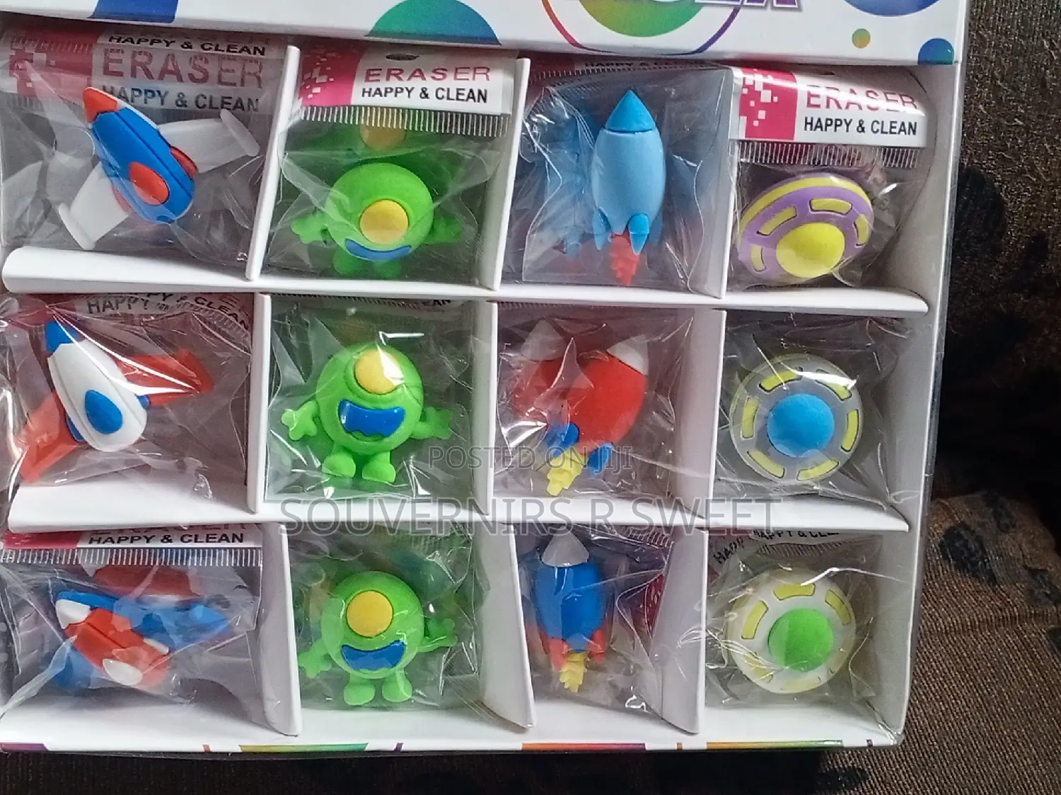 3D Character Erasers (Pack of 36)