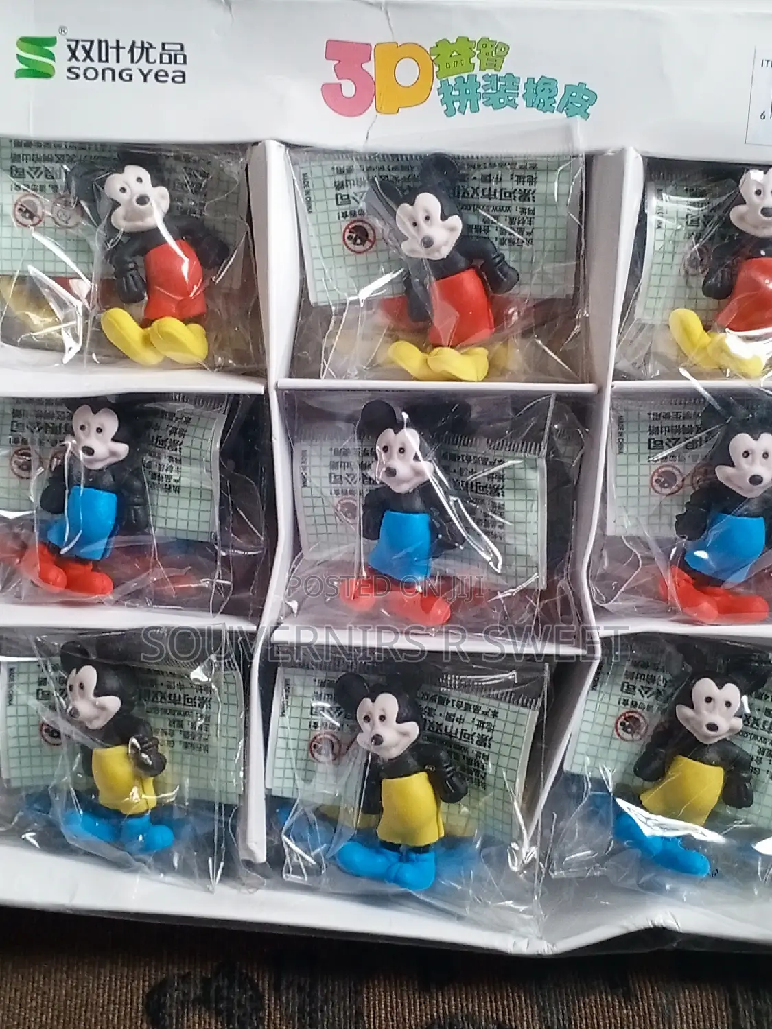 3D Character Erasers (Pack of 36)