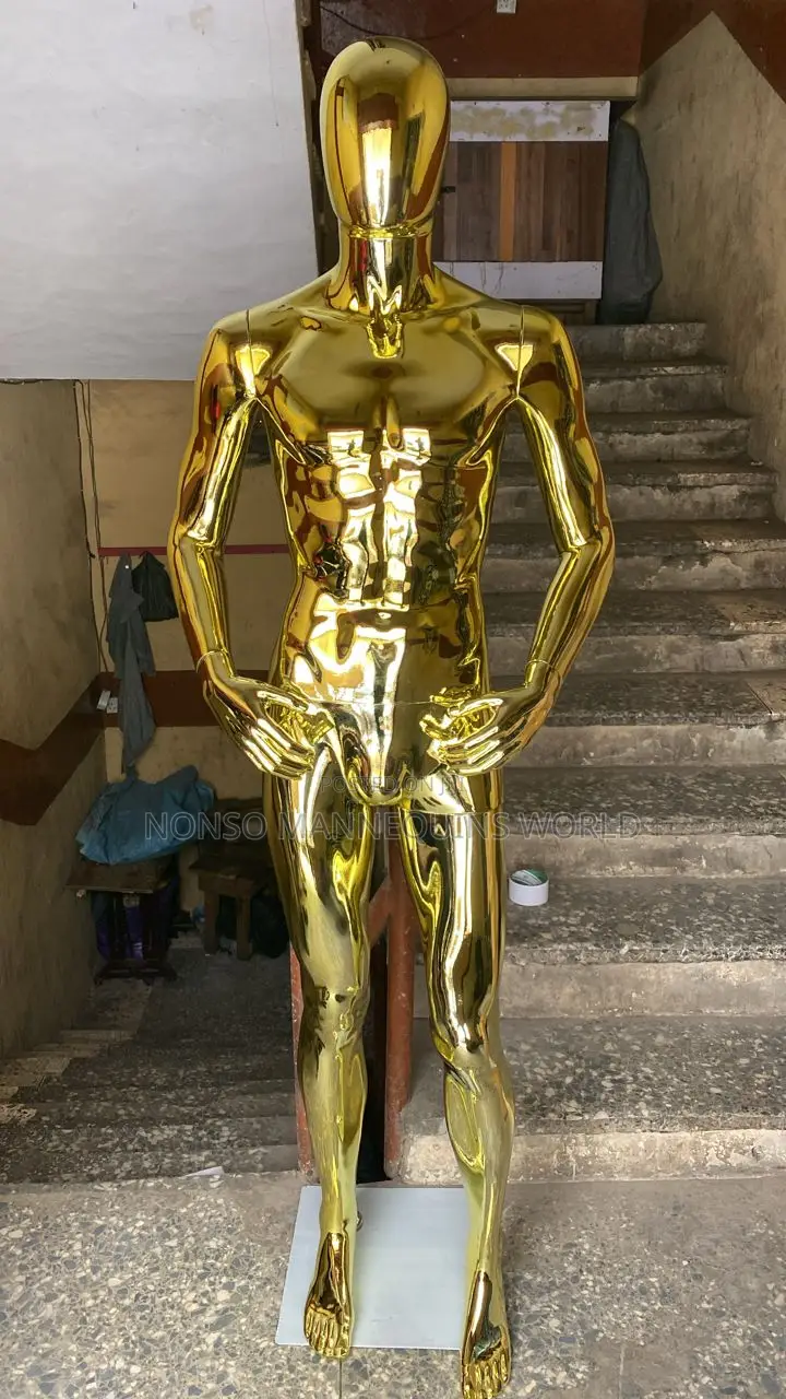 Sf1 Male Gold Chrome Display Mannequin
