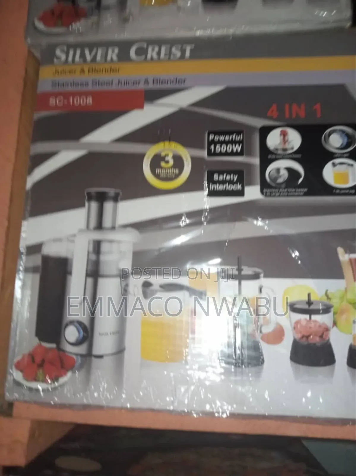 Silvercrest 4 in 1 Juicer,Blender,Grinder Meat Chopp 1500W