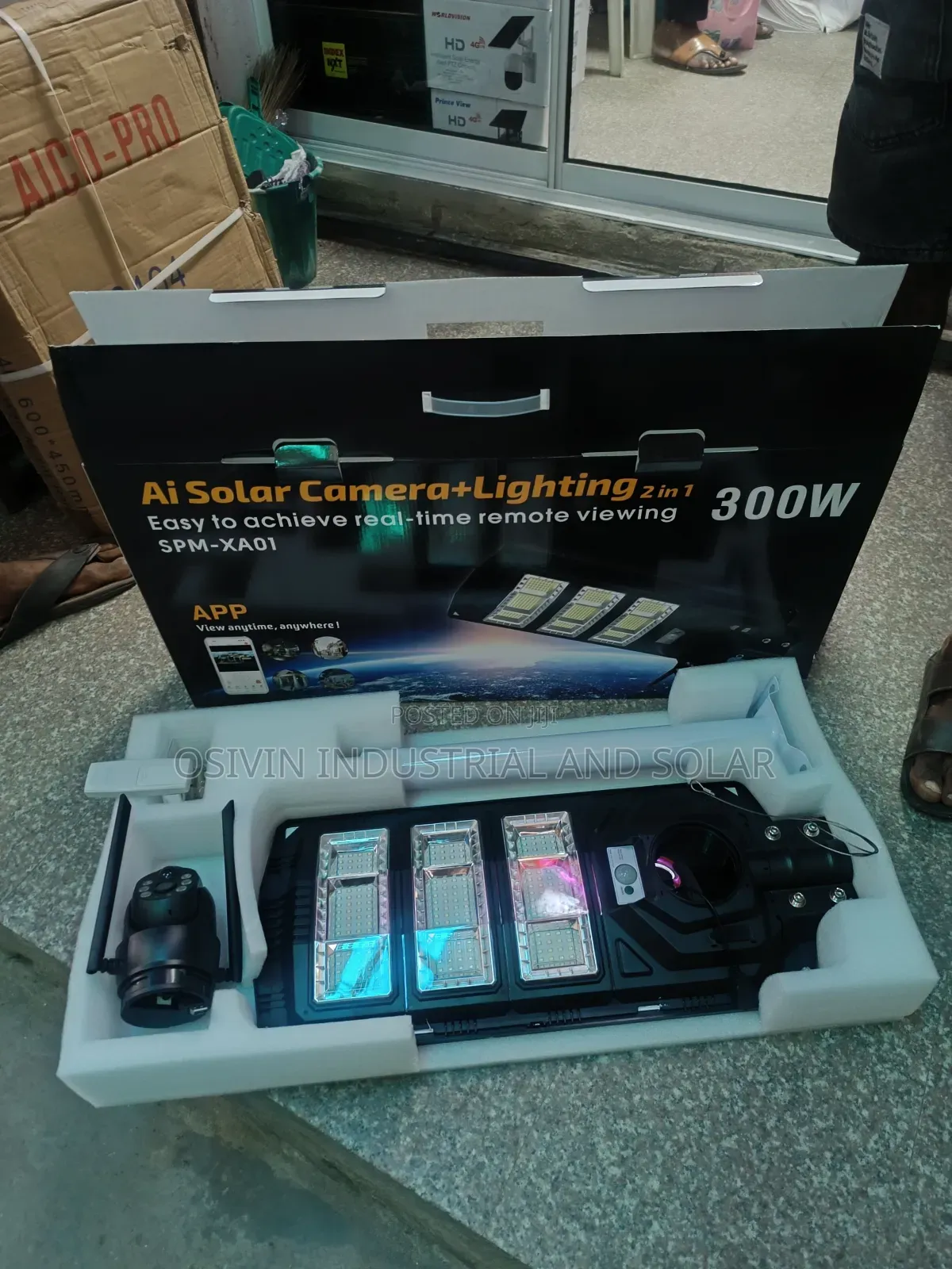 Ai 300w 2 in 1 Solar Street Light With Camera CCTV