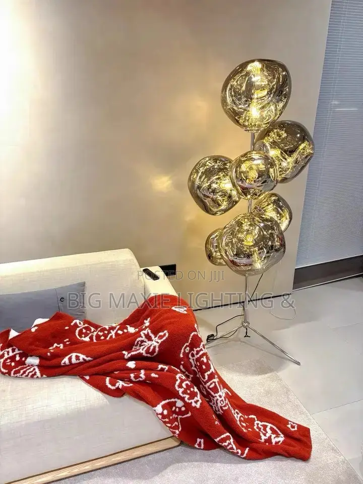 2024 New Creative Gold Art Lava Led Floor Lamp