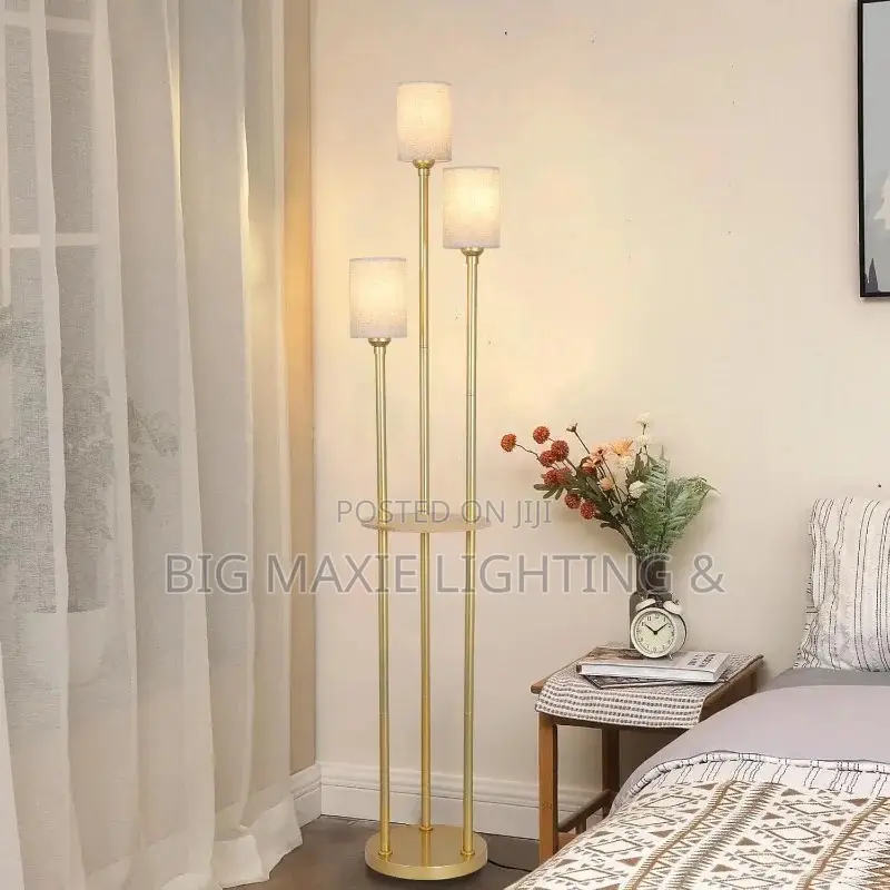 Modern Floor Lamps for Living Room, 3-Lights Standing Lamp