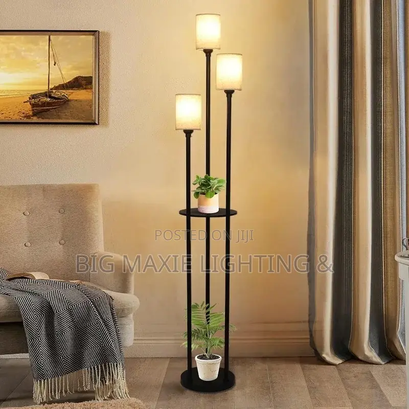 Modern Floor Lamps for Living Room, 3-Lights Standing Lamp