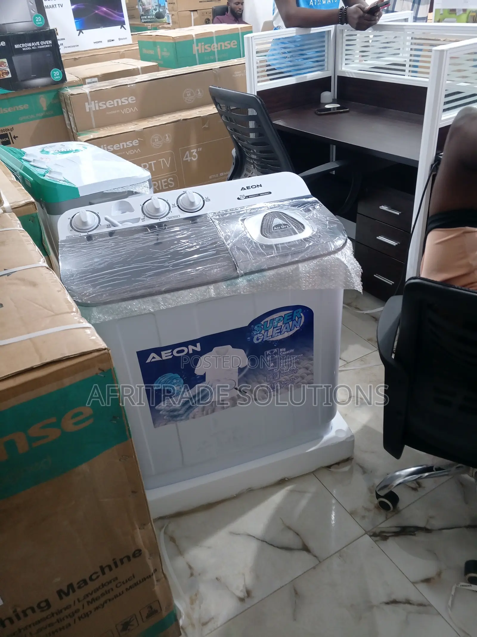 Aeon 7kg Twin Tub Washing Machine- Wash Spin
