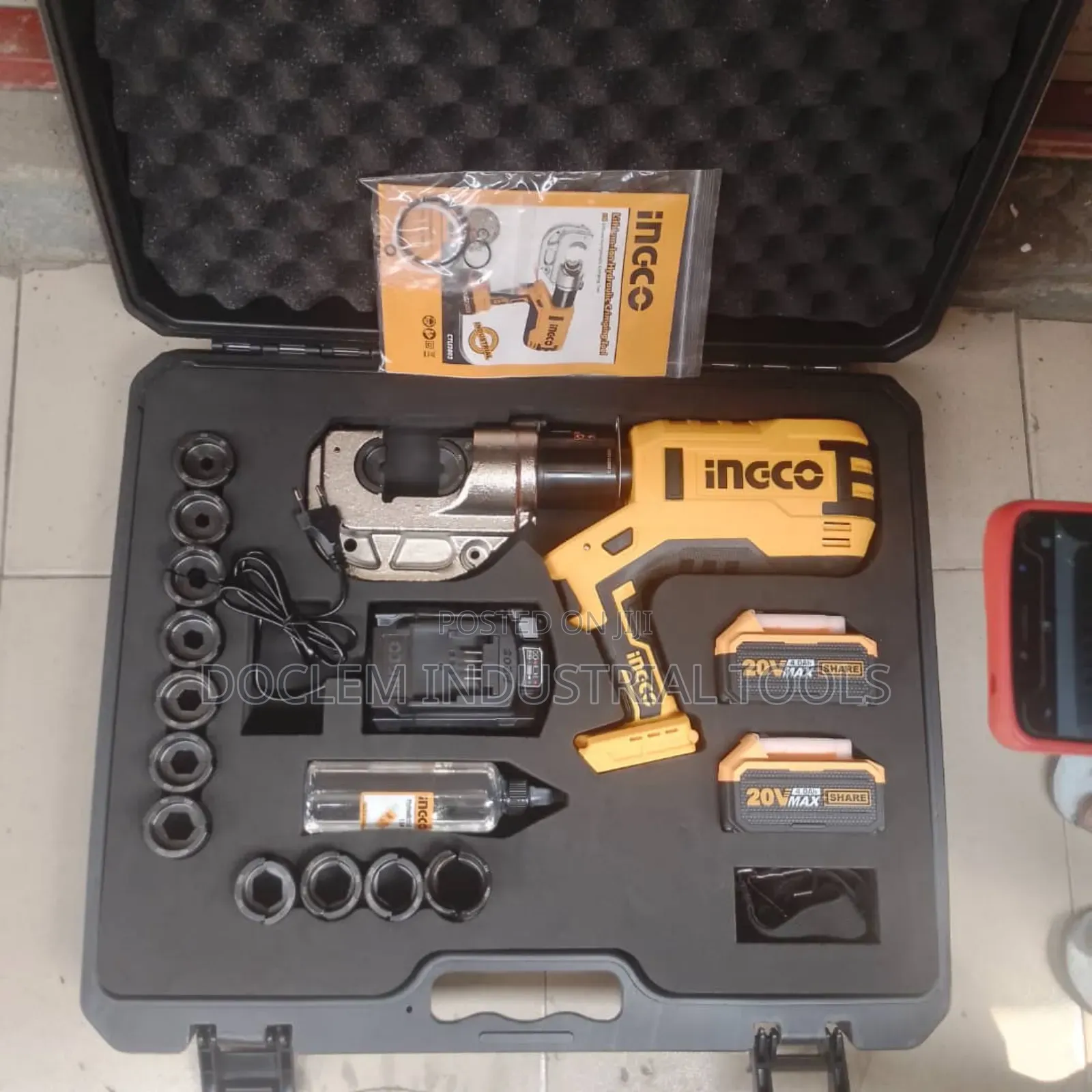 Ingco 16mm to 400mm Hydraulic Battery Crimping Tool