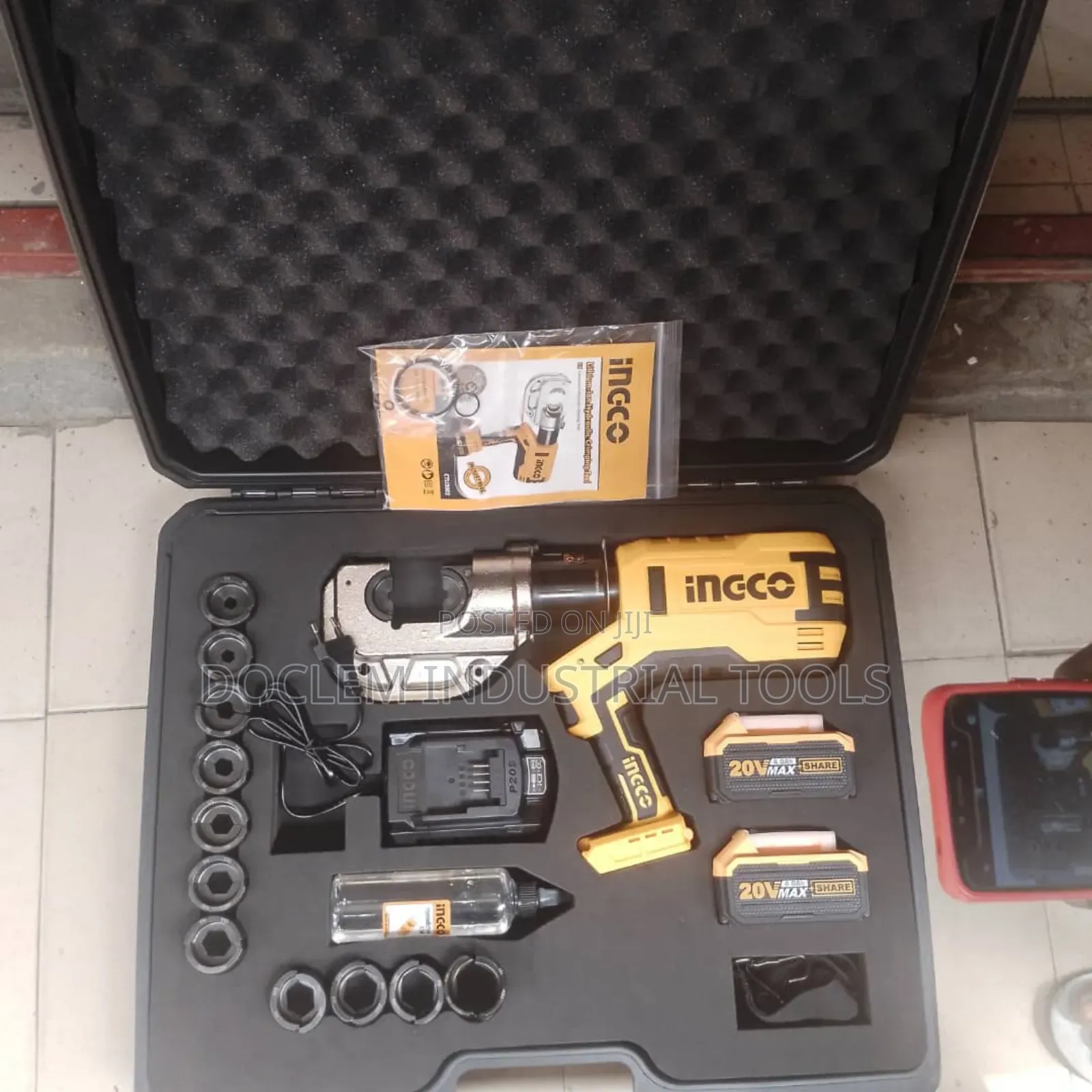 Ingco 16mm to 400mm Hydraulic Battery Crimping Tool