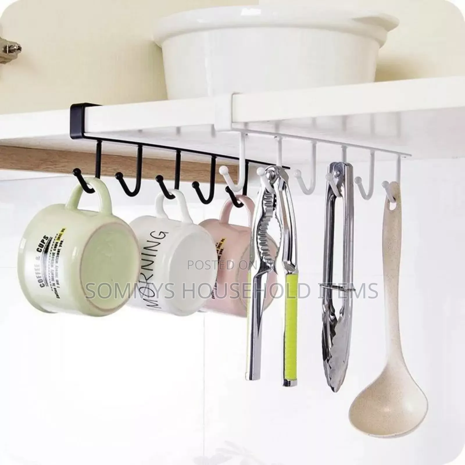 Multifunctional 6hooks Cabinet Holder