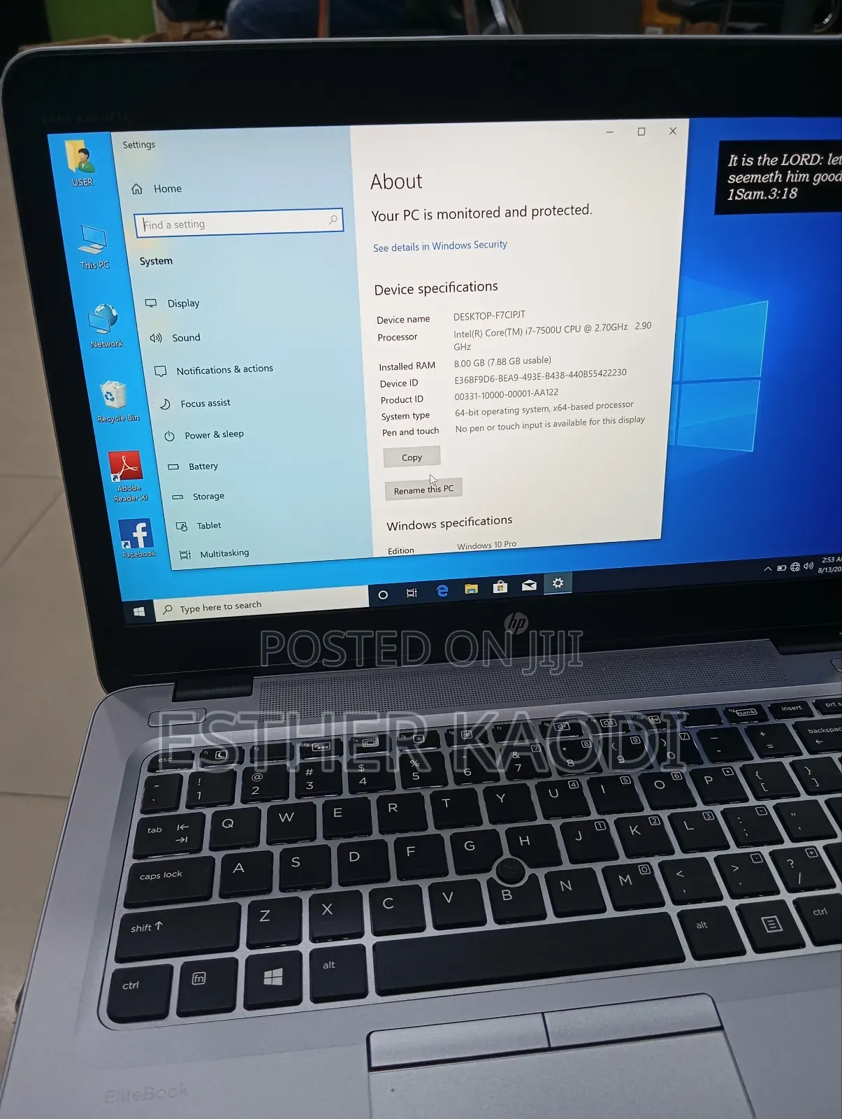 Laptop HP EliteBook 840 G4 8GB Intel Core I7 SSD 256GB
