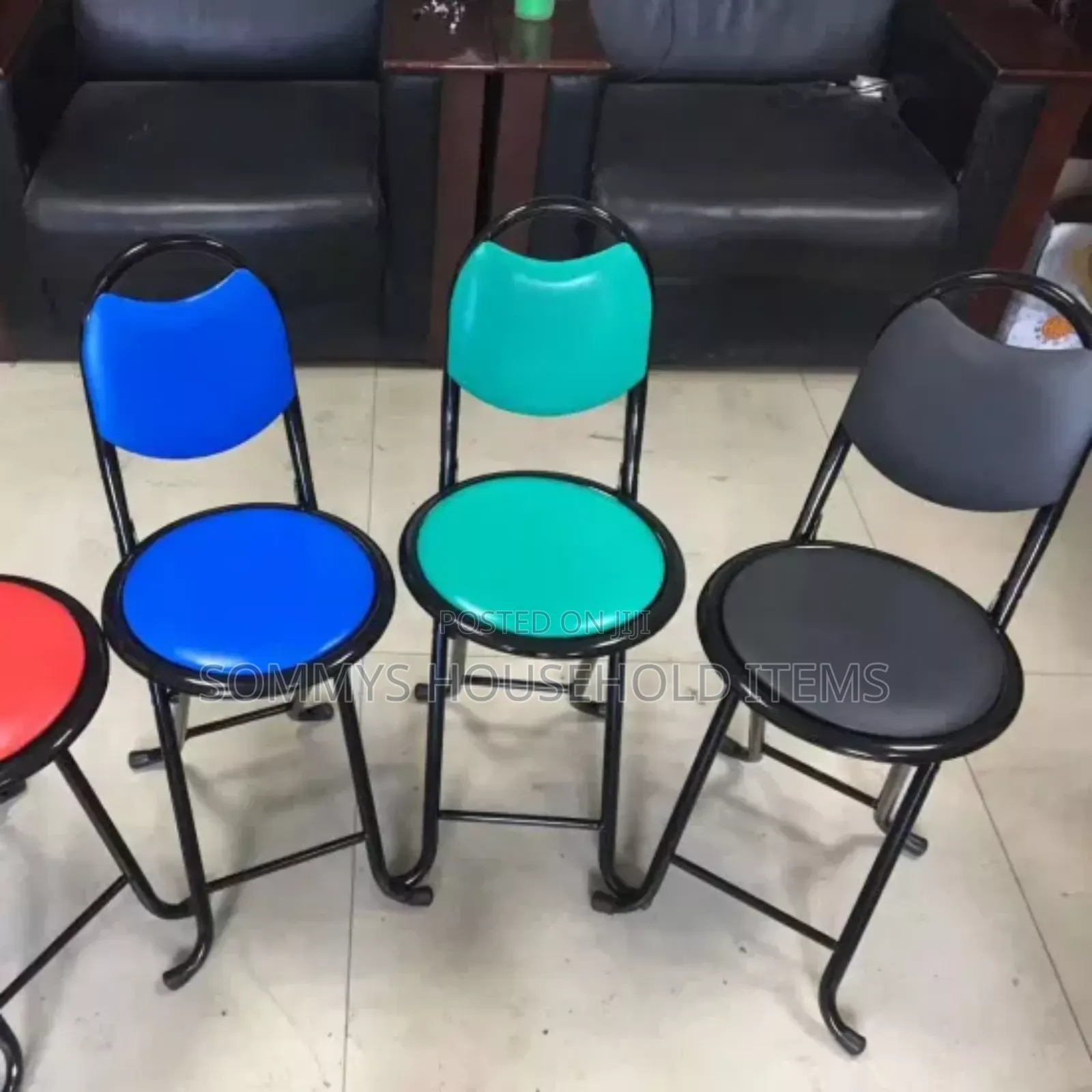 Foldable Padded Steel Chair With Back Rest