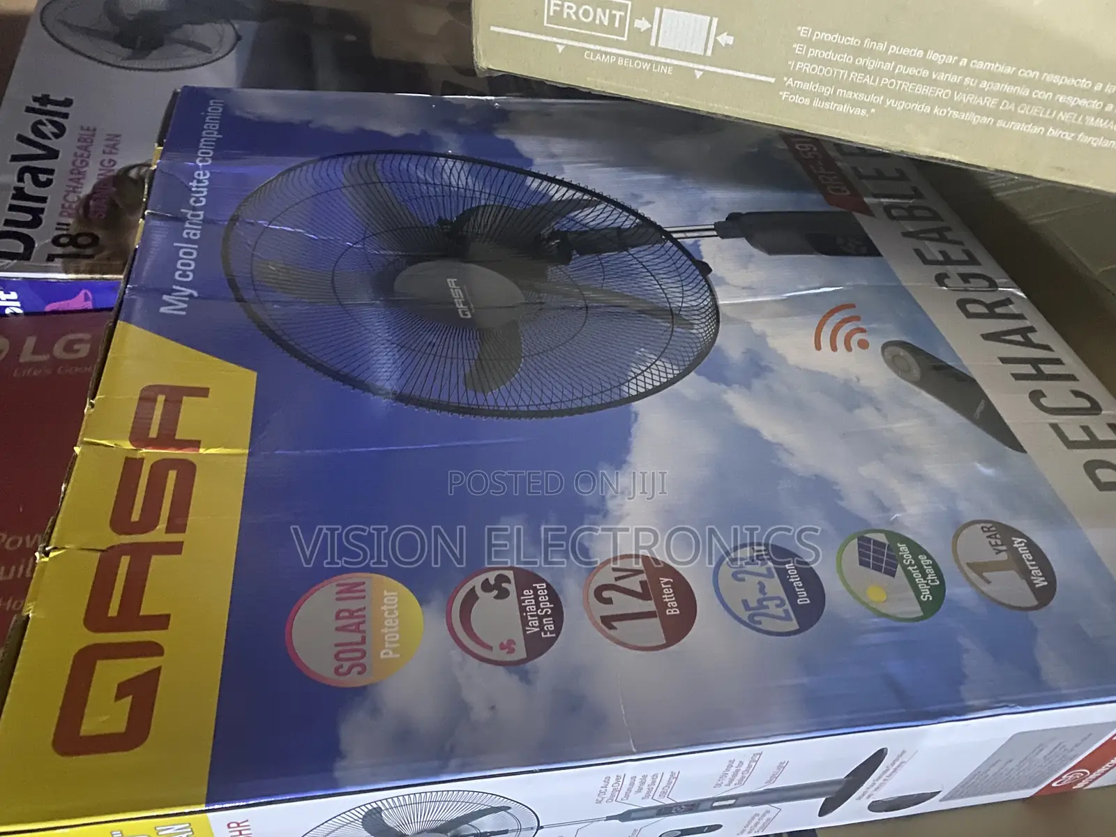 Qasa 18” Rechargeable Standing Fan