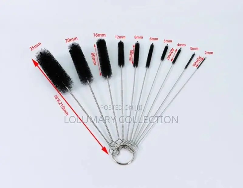 10pcs Straw and Bottle Brush/ Cleaning Brush