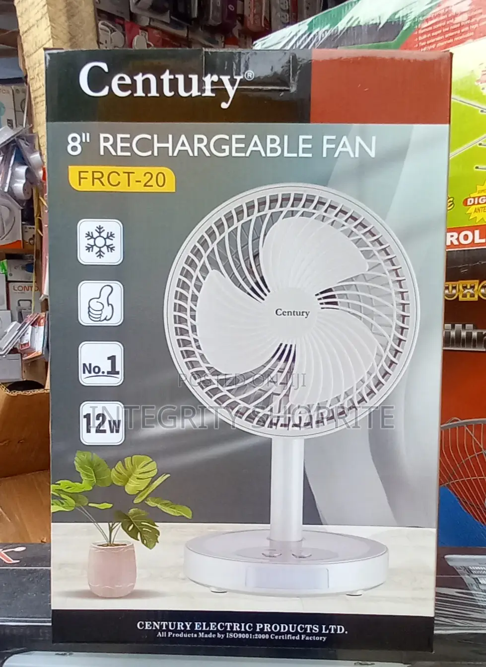 Century 8inchies Rechargeable Fan