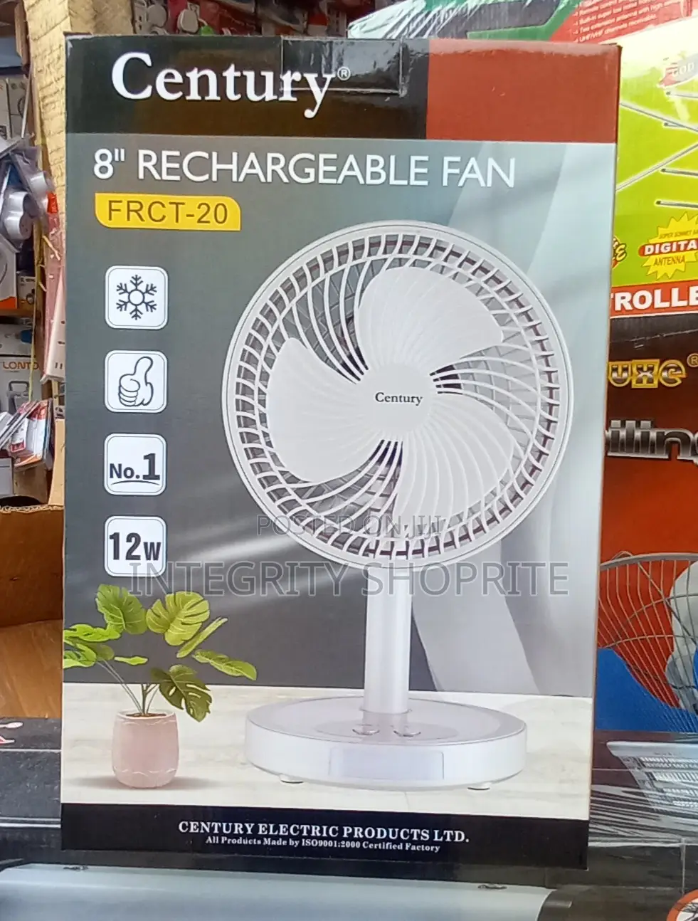 Century 8inchies Rechargeable Fan