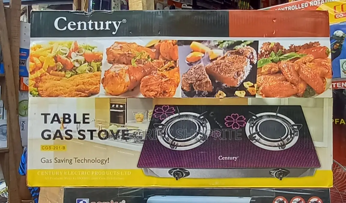 Century 2-Burner Glass Top Infrared Gas Cooker