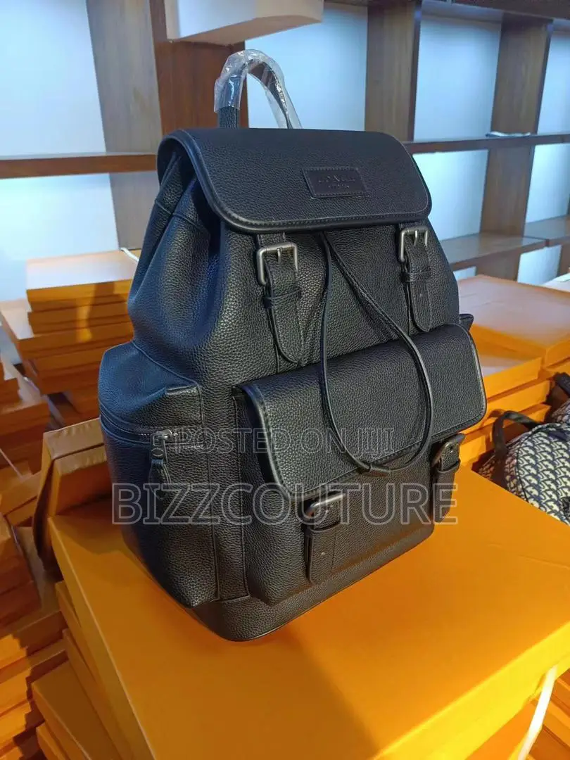 Original Backpack Black Leather Bag Is Available in Store