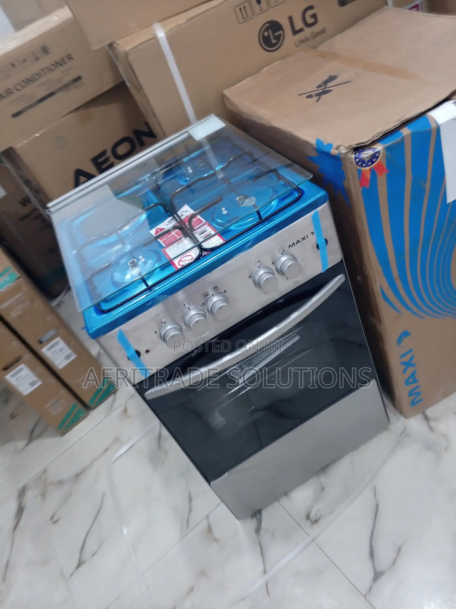 Maxi 50*50 (3+1) Burner Strong Gas Cooker INOX