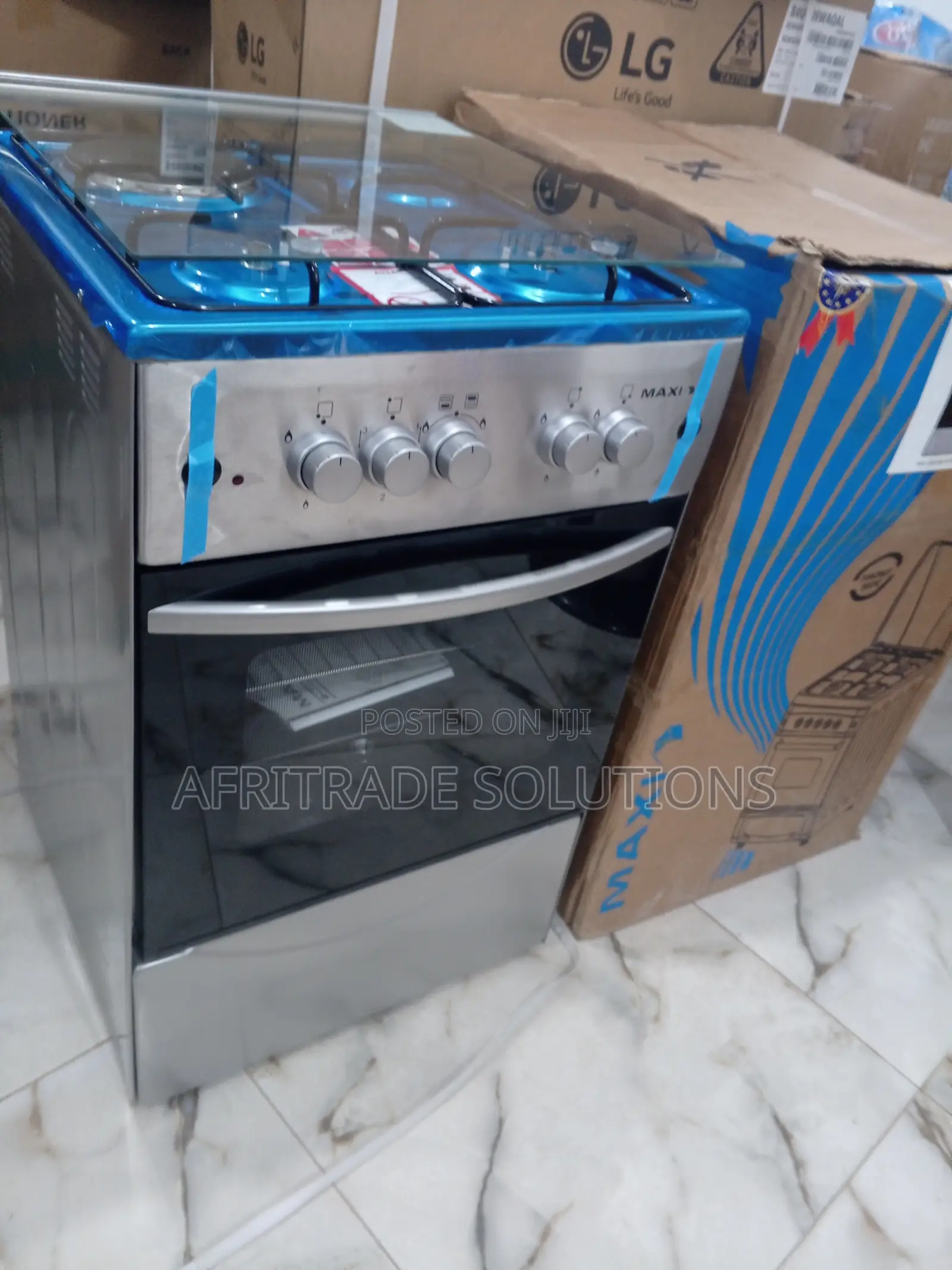 Maxi 50*50 (3+1) Burner Gas Cooker INOX- Elite Design