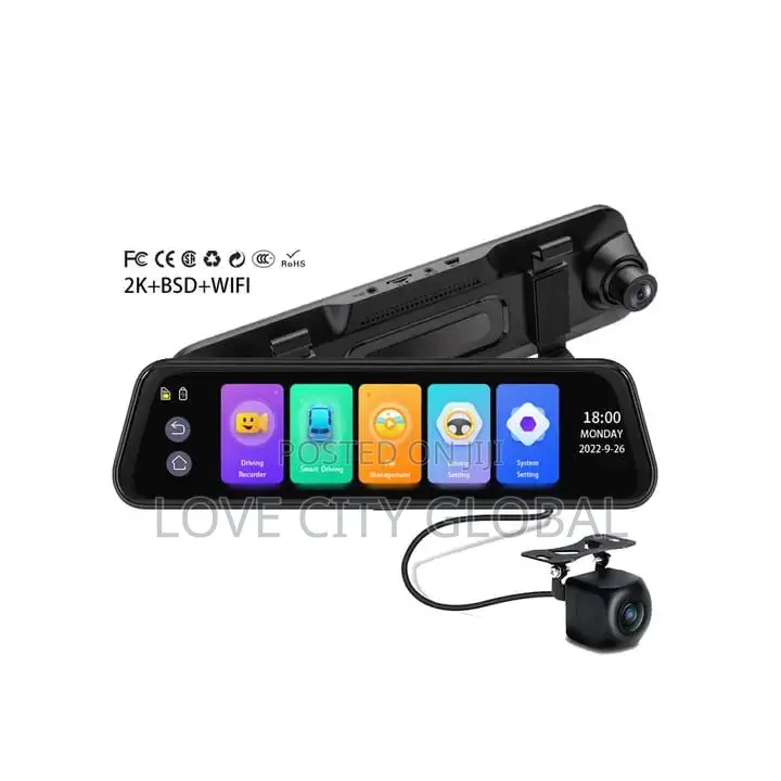  HD 10" Car Camera Ipstouchscreen Nightvision Wifi Dashcam
