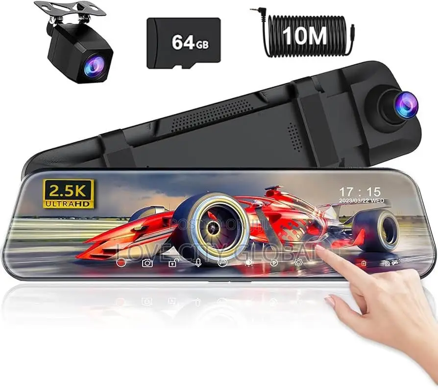  HD 10" Car Camera Ipstouchscreen Nightvision Wifi Dashcam