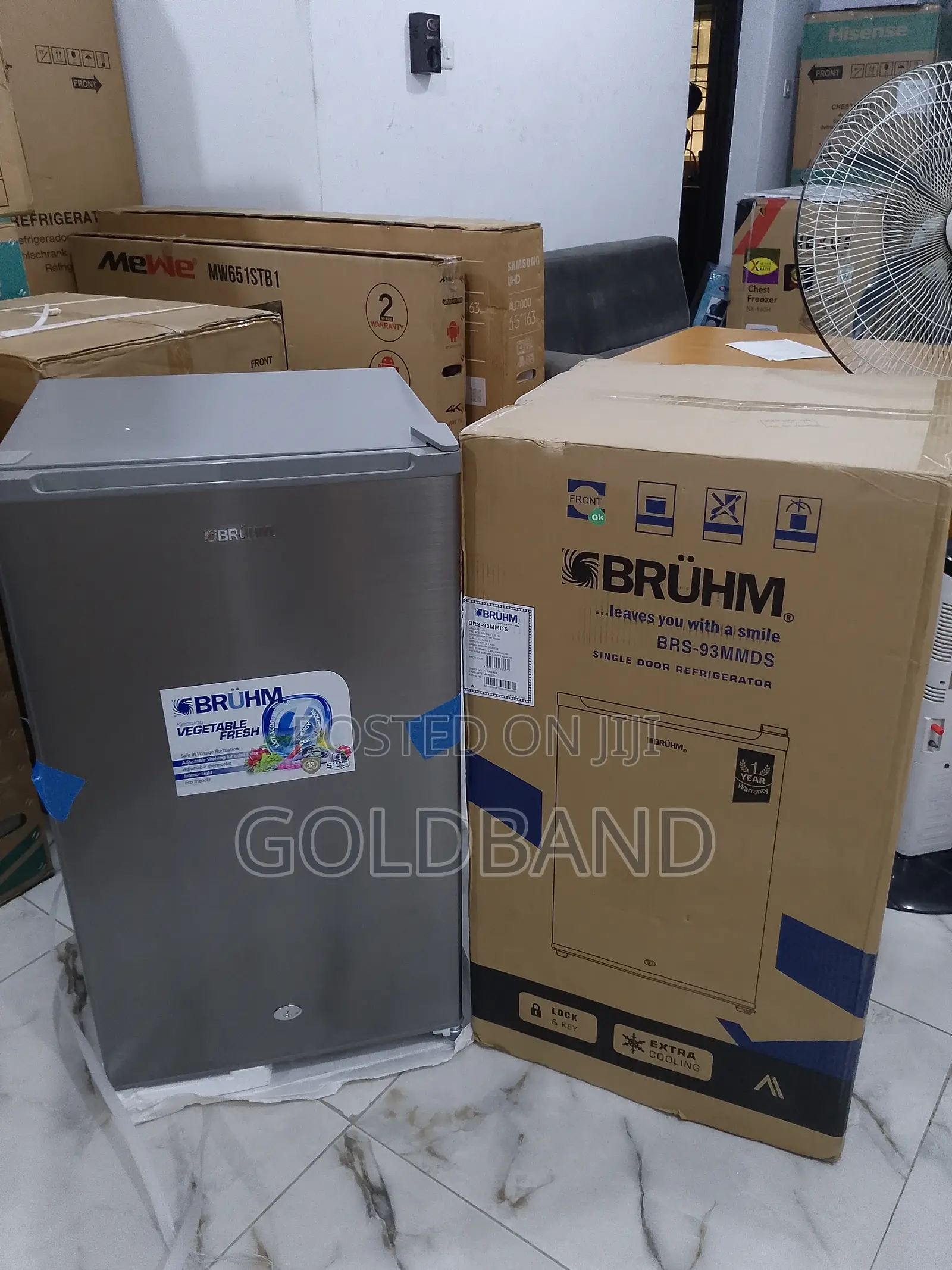 New-in Bruhm Single Door Refrigerator "Brs-93mmds 93L"