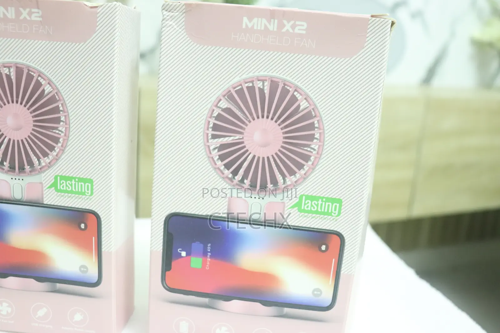 Mini Portable Handheld Fan With 4400 Mah Rechargeable Batter