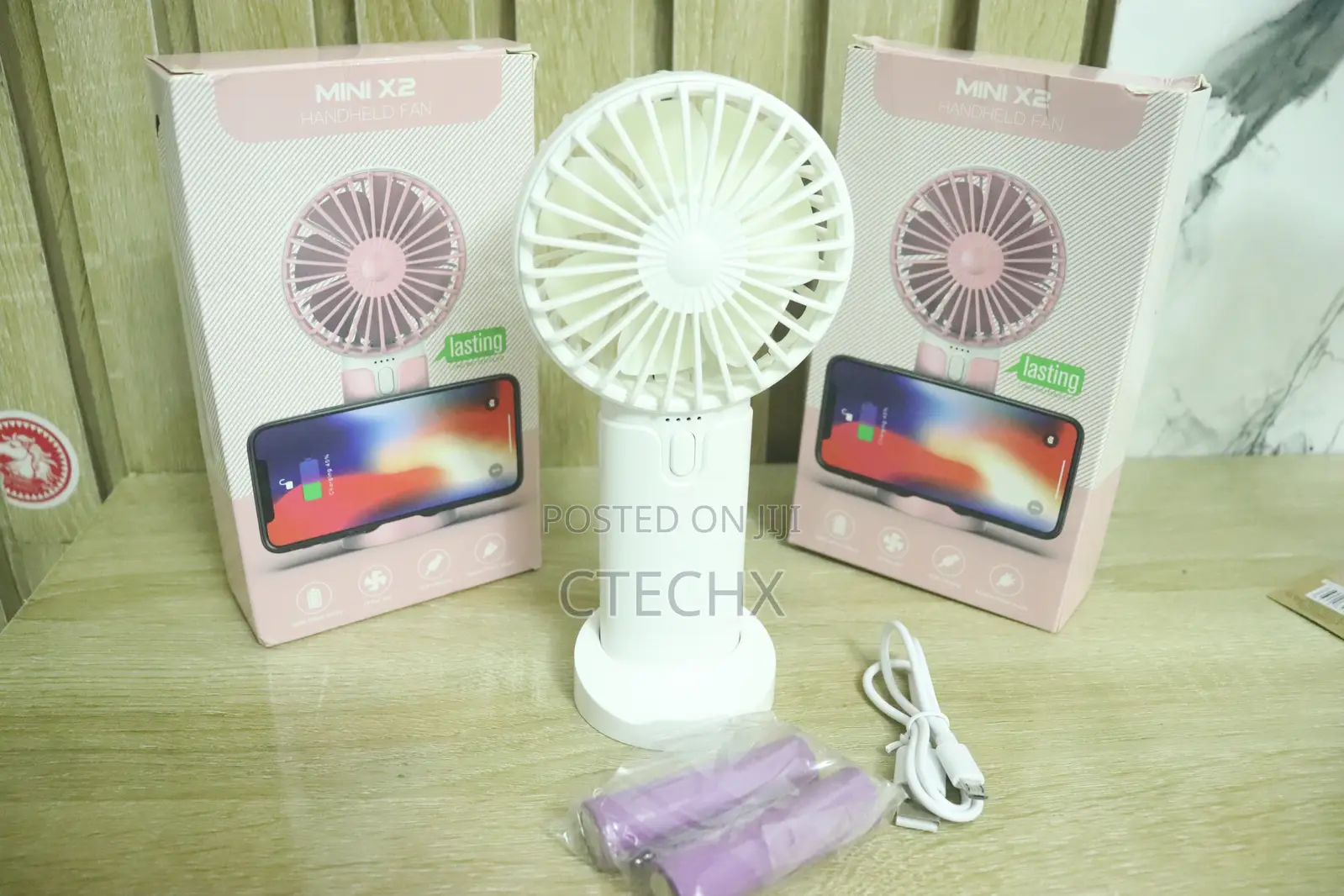 Mini Portable Handheld Fan With 4400 Mah Rechargeable Batter