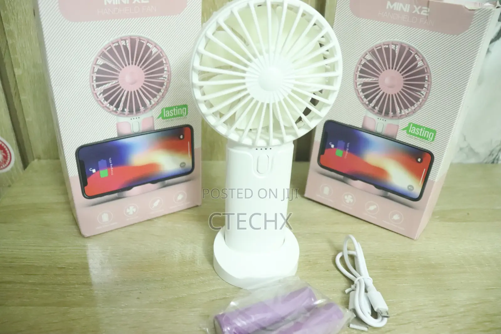 Mini Portable Handheld Fan With 4400 Mah Rechargeable Batter