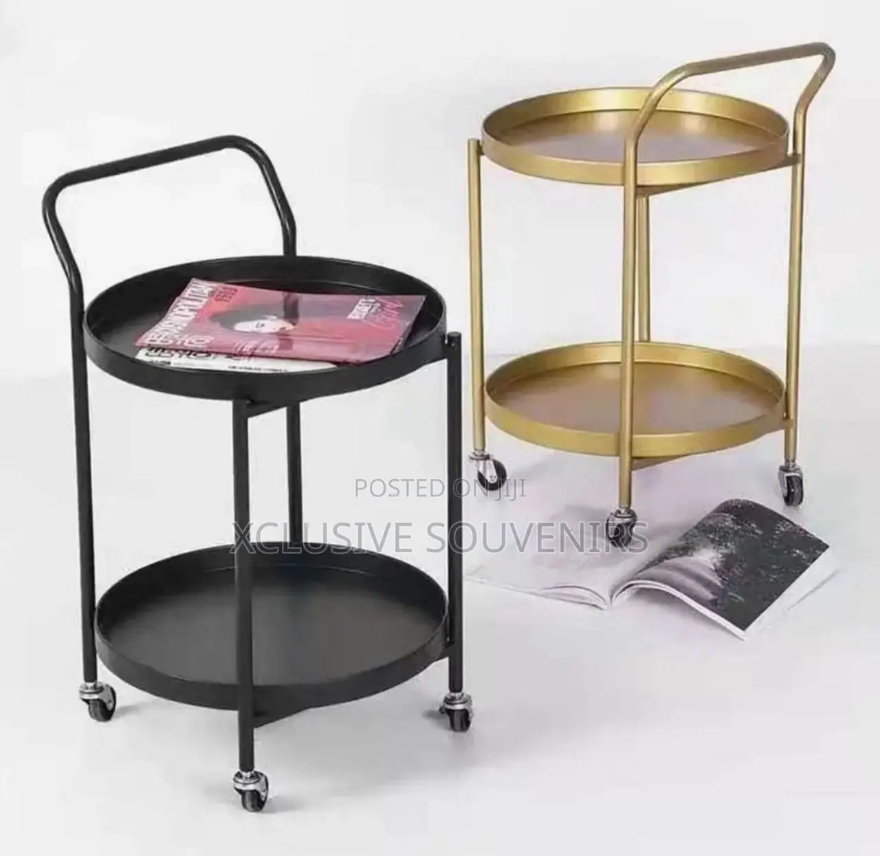 2-Tier Round Pallet Storage Cart
