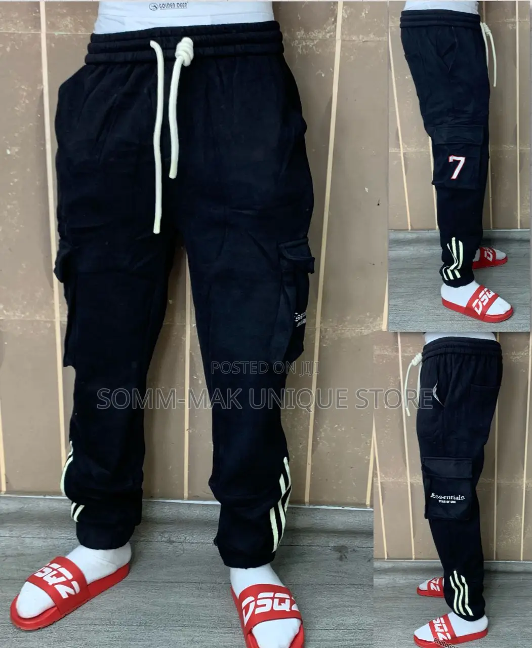 Mens Trousers Casual Trendy Combat Sport Pants Jogger