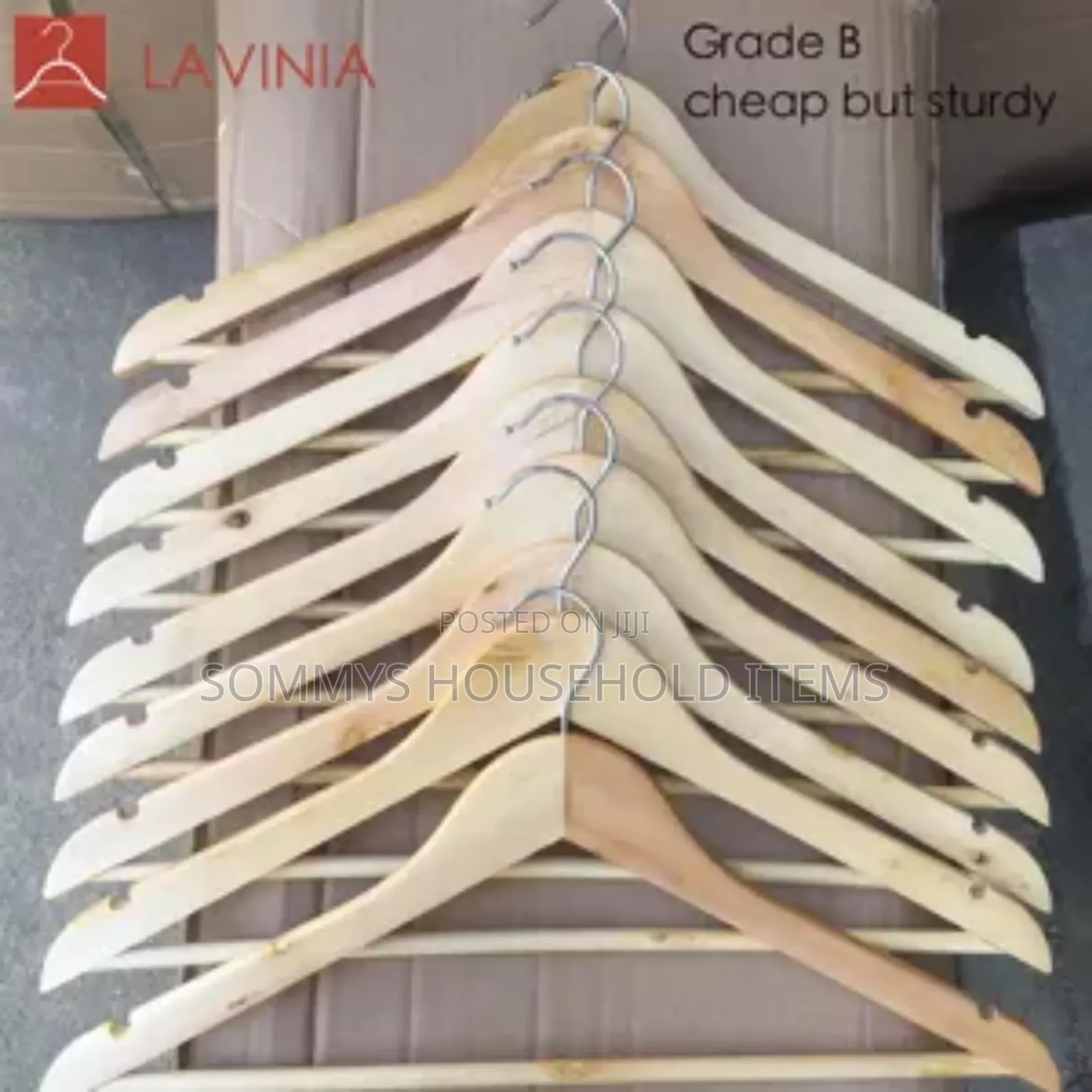 10set Wooden Cloth Hanger (Non Slip)