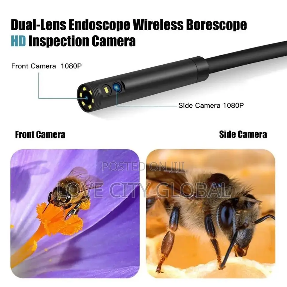 Dual Lens Waterproof 3in1 HD Inspection Precision Endoscope