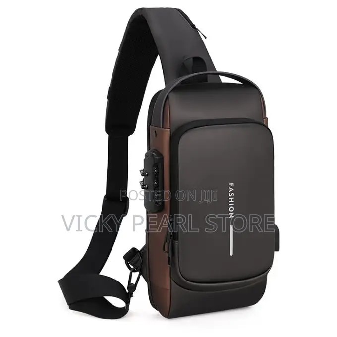 Men Waterproof Password Anti-Theft Chest Bag