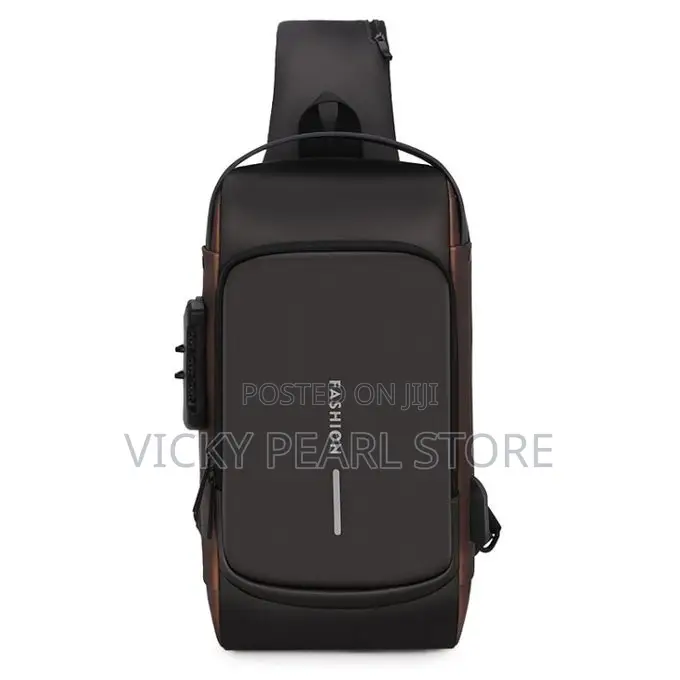 Men Waterproof Password Anti-Theft Chest Bag