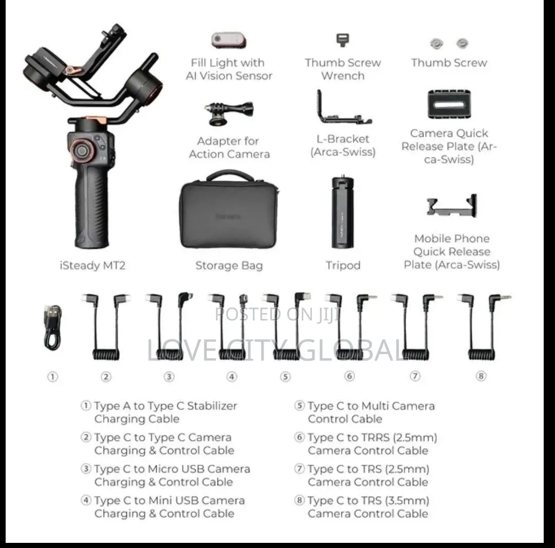 MT2 Kit 3-axis Gimbal Hohem Isteady Universal Stabilizer