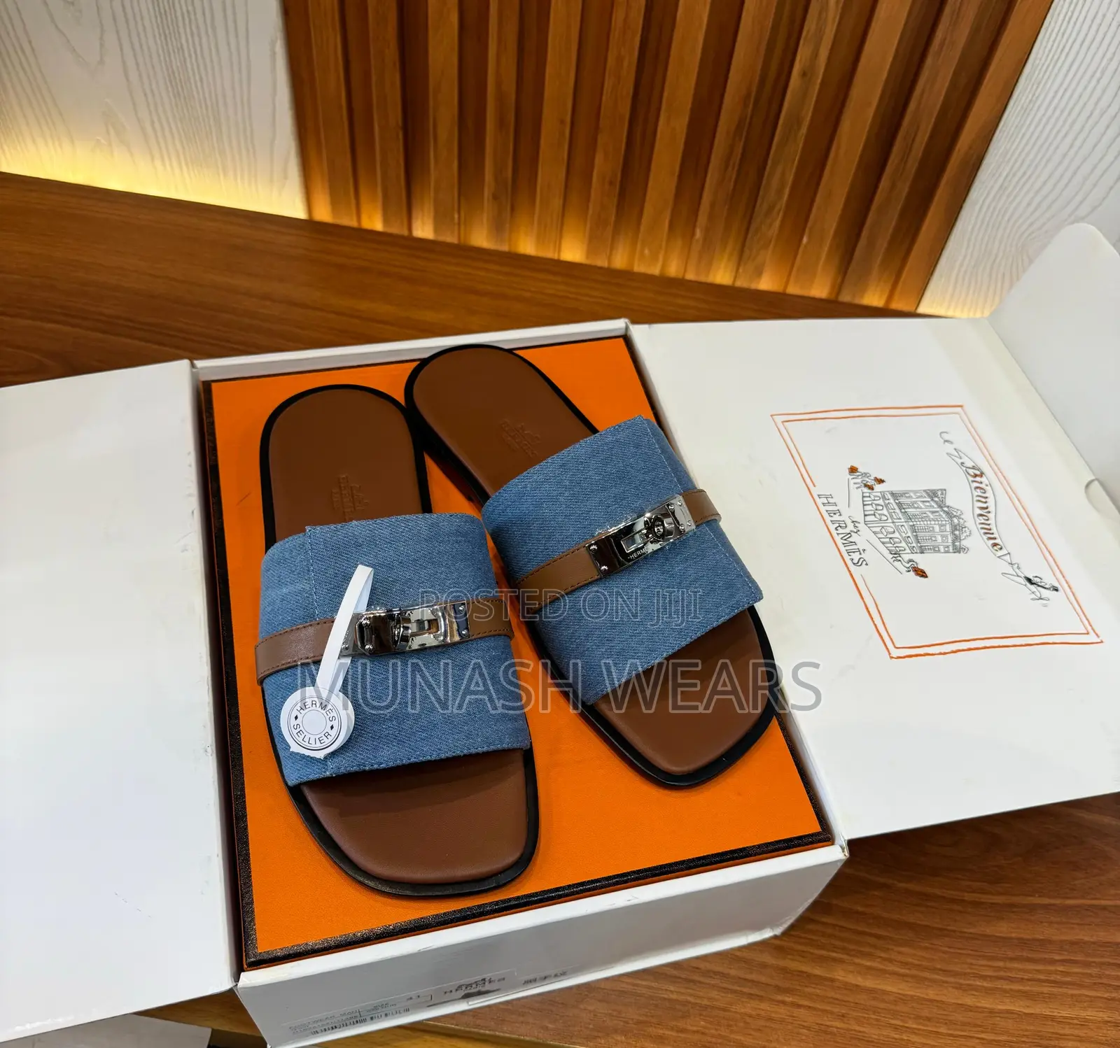 Luxury Italian Hermes Slipers