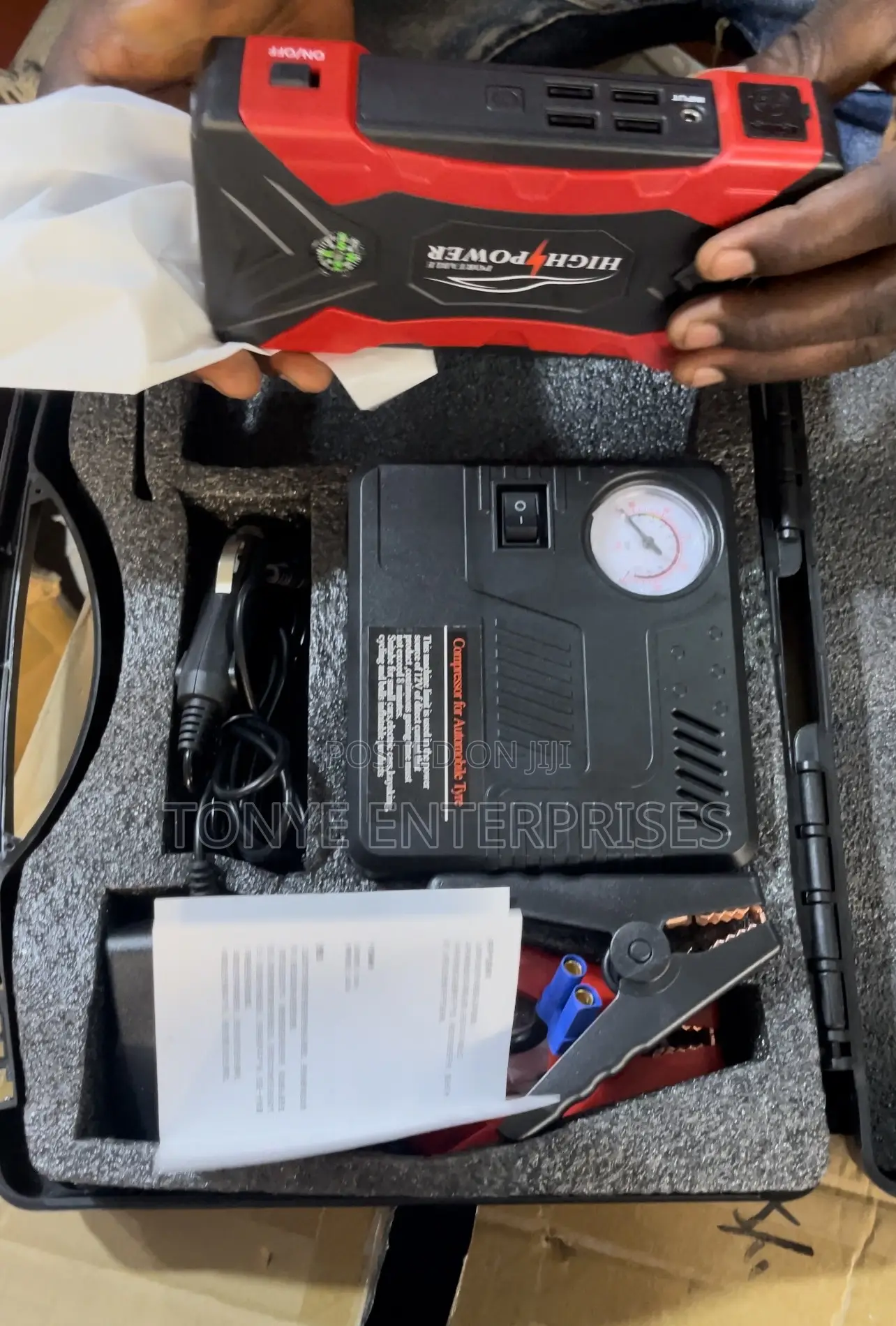 Power Bank With Tire Inflator