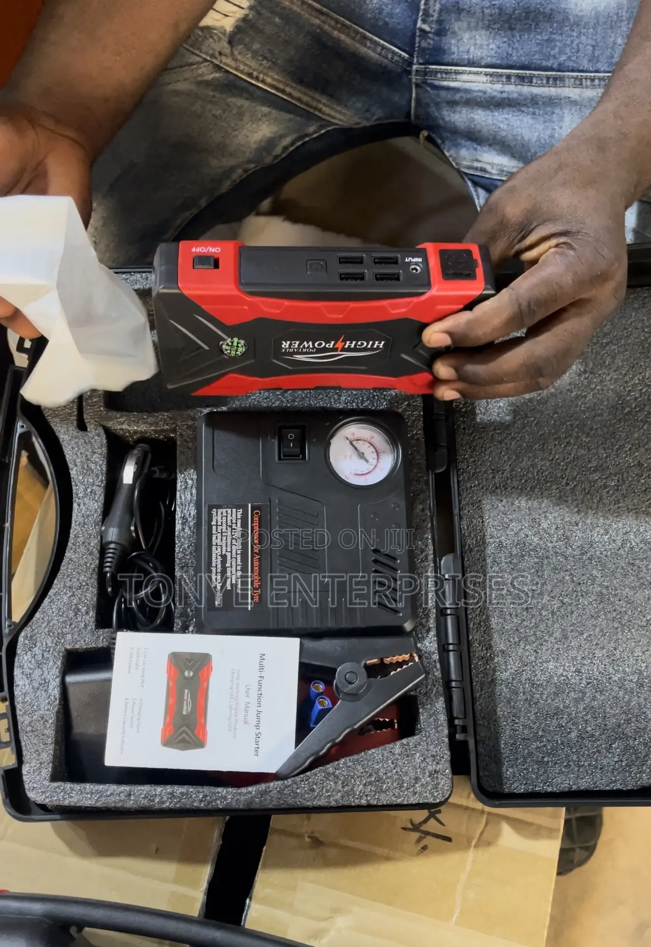 Power Bank With Tire Inflator